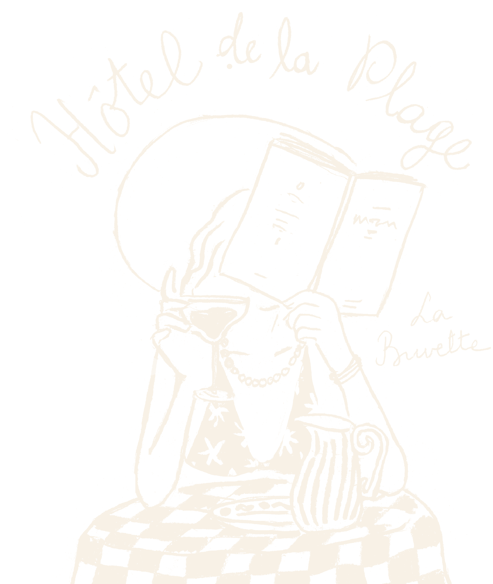 illustration hôtel de la plage